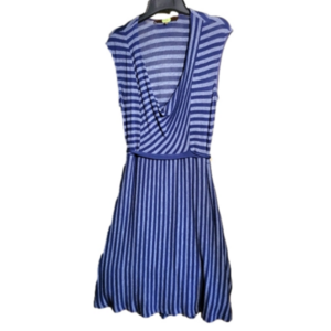 Eva Franco Anthropologie knit cotton sweater stripped dress sleeveless size 6